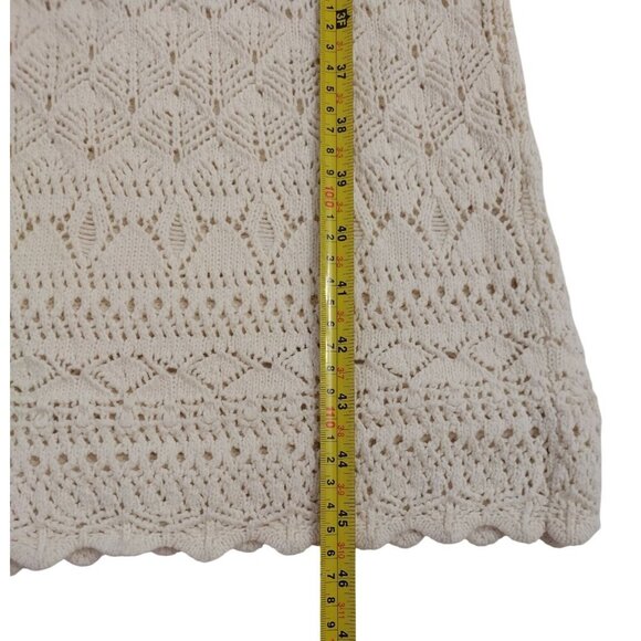 Handcrafted Crochet Wide-Leg Pants Boho Style - Beige Size S, NWOT - Picture 7 of 7